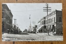 Kingston Street Caledonia, Minnesota Advertising RPPC 1908 picture