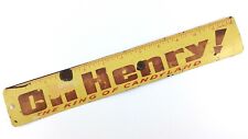 Oh Henry King of Candyland Vintage Metal Ruler Yellow Made in USA S299 picture
