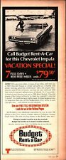 1969 Budget Rent a Car Chevrolet Impala, Print Ad nostalgic c3 picture