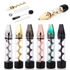 3 in 1 Upgrade Smoking Mini Twisty Glass Blunt Metal Tip W/ Cleaning Brush Gift picture