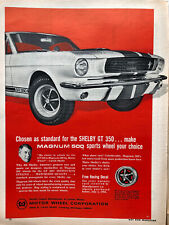 Vintage 1966 Ford Shelby Mustang GT 350 wheel original ad F087 picture