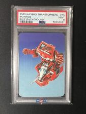 1985 Hasbro Series 1 Transformers Ironhide Blue Background PSA 9 Mint #15 picture