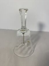 Vintage CZECH/BOHEMIAN Clear Crystal Bell 6” picture