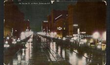 Postcard c1911 New York South Salina St Rainy Night Syracuse NY Trolley Track picture
