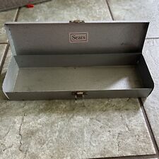 Vintage Sears Taiwan Gray Mechanics Socket Set Tool Box 12 Inches X 5 Inches picture