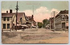 Farmington Maine~Broadway Intersection~Furniture Store~1907 Postcard picture