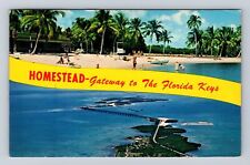 Homestead FL-Florida, General Banner Greeting, Oversea Hwy, Vintage Postcard picture