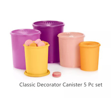 Tupperware  Classic Decorator Canister 5 Pieces set New picture