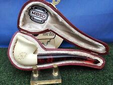 MBSD Freehand Featherweight Hand Carved Bent Block Meerschaum Mini Pipe, Case picture
