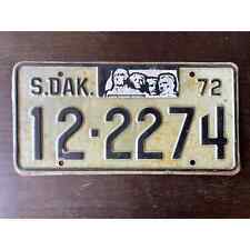 Vintage 1972 South Dakota 12 2274 license plate Mount Rushmore Auto Passenger 72 picture