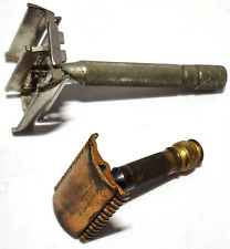 Lot of 2 Vintage Gillette Safety Razor for Parts Speed & Comb Style picture