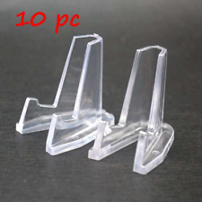 10PC DISPLAY STANDS EASEL for Coins Small Knives Challenge Holders CLEAR ACRYLIC picture