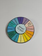 What to Eat Lapel Pin Working Spinner Chooses Next Meal Large Size Humorous  picture