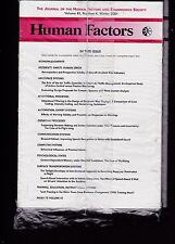 HFES Human Factors and Ergonomics Society Volume 43 # 4 Winter 2001 journal SC picture
