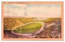 Vintage Coliseum Los Angeles California Postcard c1947 Linen picture