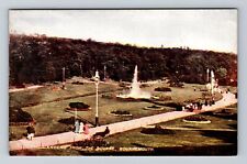 Bournemouth England, The Gardens, Fountain, Ladies & Gents, Vintage Postcard picture