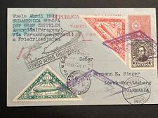 1932 Graf Zeppelin post Card  Ft LZ 127 Paraguay To Germany, Registered picture