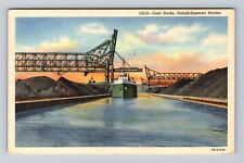 Wenatchee WA-Washington, Docks, Duluth Superior Harbor, Vintage c1945 Postcard picture