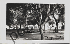 1963 HARVEY NORTH DAKOTA, City Park, boy on bike, old autos, RPPC postcard jj292 picture