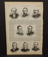 Harper's Weekly Single Pg Canadian Methodism- Portraits of Members 1874  A10#94 picture