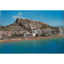 Postcard Partial View of Castle and Beach Alicante Spain No 148 picture