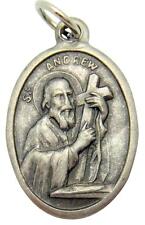MRT St Andrew Patron Saint Scotland Medal Silver Plate Catholic Gift 3/4
