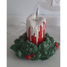 Vintage Tampa Bay Mold Company Ceramic Christmas Candle - TESTED & WORKS picture