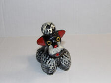 Vintage Big Eyed Black and White Poodle Figurine picture