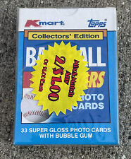 NEW 1990 Topps Kmart Collector's Ed. Baseball Superstars 33 Photo Cards Sealed picture
