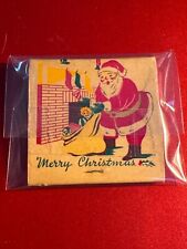 MATCHBOOK - CLARK'S SUPER GAS - MERRY CHRISTMAS - SANTA CLAUSE - UNSTRUCK picture