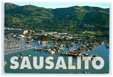 Houseboats Sausalito Aerial CA Postcard picture