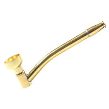 Traditional Brass Bend Stems Metal Smoking Tobacco Pipes Portable Creative Pipe  picture