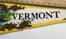 Vintage 1974 25” Vermont Imprint Art Covered Bridge Felt Pennant Banner Flag picture