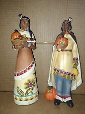 Set Of Two Thanksgiving Native American Figurines picture