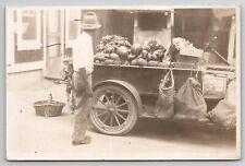Berkshire MA RPPC The Fruit Man and His Truck Mt Fitch Apples Postcard I29 picture