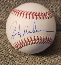 RICKEY HENDERSON SIGNED OFFICIAL MLB BASEBALL METS ATHLETICS BAS BECKETT BM70126 picture