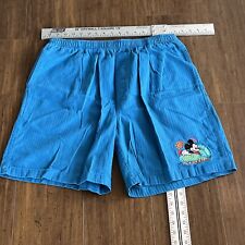 VINTAGE DISNEY MICKEY INC. Blue Shorts MICKEY MOUSE Embroidered EUC Sz L picture
