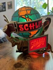 Vintage Schlitz Beer Light Up Cash Register Rotating Globe - Working picture