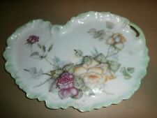 Vintage W G & Co France Kidney Plate Tray w/ Roses picture