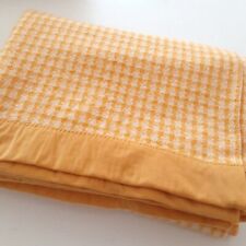 Vintage Pearce Woolrich Wool Blanket Throw. RARE Goldenrod Plaid Checker Tartan picture