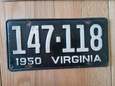 1950 Virginia License Plate picture