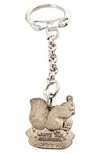 Arizona White Tail Squirrel Vintage Keychain Small Pewter Souvenir Keyring Flaw picture