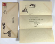 1931 Radio Station WSMB New Orleans Signed Mailed Letter with Stamped Envelope picture