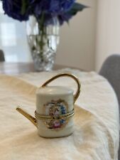 LIMOGES BOX Floral and Gold Watering Can. Perfect picture