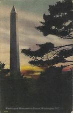 Postcard DC Washington Monument at Sunset Washington, District of Columbia picture