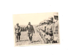 Original Military Photo German   OFFICER / GENERAL   INSPECTING TROOPS WWII picture
