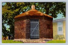 VINATGE OLD POWER HOUSE, PLYMOUTH, MASSACHUSETTS POSTCARD GY picture