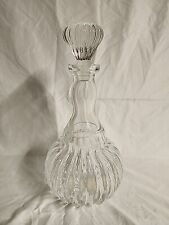 Rare Global Views Optic Decanter Wine, Liquor Round Bottom Poland Crystal Blown picture