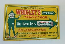 Vintage Wrigley's Spearmint Perfect Gum Box Lid picture