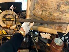 SPANISH COLONIAL SWORD CA. 1700's ANIMAL HORN HANDLE PIRATE GOLD COINS w/ COA picture